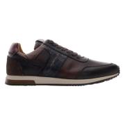 Casual Leren Sneaker met Unieke Silhouet Ambitious , Brown , Heren