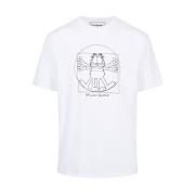 T-shirt met Vitruviaans Garfield-print Iceberg , White , Heren