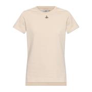 T-shirt met logo Vivienne Westwood , Beige , Dames