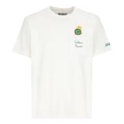 Witte Katoenen Crew Neck T-shirt Saint Barth , White , Heren