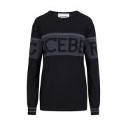 Trui met ronde hals van merinowol Iceberg , Black , Dames