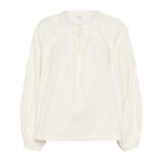 Feminine Blouse met Pofmouwen Saint Tropez , White , Dames