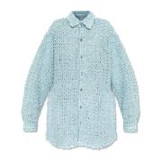 Kanten oversized shirt Stella McCartney , Blue , Dames