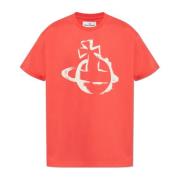 T-shirt met logo Vivienne Westwood , Red , Heren