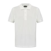 Polo met logo Tom Ford , White , Heren