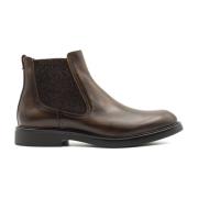 Klassieke Leren Chelsea Boot met Moderne Details Ambitious , Brown , H...