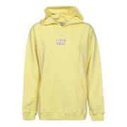 Gele Oversized Logo Hoodie Livincool , Yellow , Dames