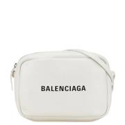 Pre-owned Leather shoulder-bags Balenciaga Vintage , White , Dames