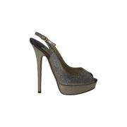 Pre-owned Leather heels Jimmy Choo Pre-owned , Gray , Dames