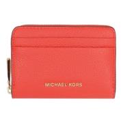 Portemonnee van korrelig leer met ritssluiting Michael Kors , Red , Da...