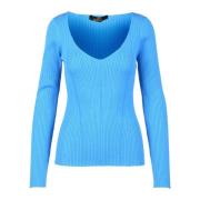 Casual Gebreide Top Twinset , Blue , Dames