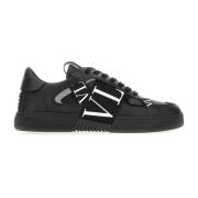 Leren Sneakers voor Mannen Valentino Garavani , Black , Heren