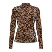 Shirt met dierenmotief Versace , Brown , Dames