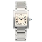 Pre-owned Stainless Steel watches Cartier Vintage , Beige , Dames