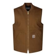 Gewatteerde Vest met Kangoeroezak Carhartt Wip , Brown , Heren