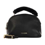 Handtas met schouderband - Bont handvat Blugirl , Black , Dames