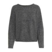 Gebreide Pullover Donkergrijs Melange Kaffe , Gray , Dames