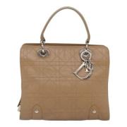 Pre-owned Leather dior-bags Dior Vintage , Beige , Dames