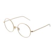 Gouden Titanium Ronde Optische Frames voor Vrouwen Hugo Boss , Yellow ...