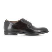 Ebony Leren Derby Schoenen Officine Creative , Black , Heren