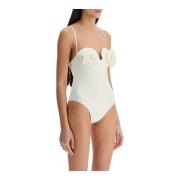 Bloem Applique Badpak Magda Butrym , White , Dames