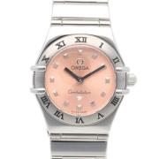 Pre-owned Glass watches Omega Vintage , Pink , Dames