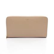 Pre-owned Leather wallets Celine Vintage , Beige , Dames