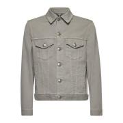 Groene Denim Shirt met Zakken Brunello Cucinelli , Gray , Heren