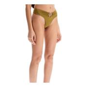 Gerimpelde Orbit Bikini Bodem Christopher Esber , Green , Dames