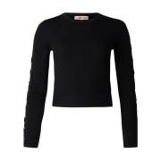 Zwarte Top voor Stijlvolle Look Michael Kors , Black , Dames