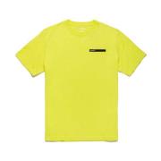 Geprgd Logo Geel Katoenen T-Shirt RefrigiWear , Yellow , Heren