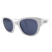 Pre-owned Glass sunglasses Chanel Vintage , White , Dames