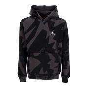 All Over Print Fleece Hoodie Jordan , Black , Heren