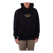 Zwarte hoodie met voorzaklogo Barrow , Black , Heren