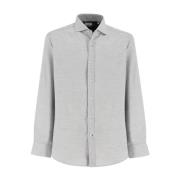 Klassieke Fijne Garen Shirt Brunello Cucinelli , Gray , Heren