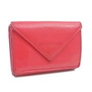 Pre-owned Leather wallets Balenciaga Vintage , Red , Dames