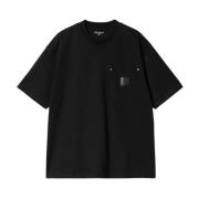 T-shirt met Borstzak en Logo Carhartt Wip , Black , Heren