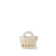 Witte Katoenen Micro Portemonnee Tropicalia Marni , Beige , Dames