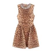 Animalier Linnen Zijden Mini Jurk Zimmermann , Multicolor , Dames