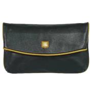 Pre-owned Leather clutches Celine Vintage , Black , Dames