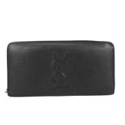 Pre-owned Leather wallets Yves Saint Laurent Vintage , Black , Dames