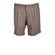 Klassieke Bermuda Shorts in Wollen Mix Briglia , Brown , Heren