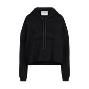 Geknipte sweatshirt met capuchon Iceberg , Black , Dames