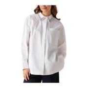 Witte Katoenen Blouse met Speelse Kraag Copenhagen Muse , White , Dame...