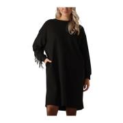 Fringe Sweat Jurk voor Dames Co'Couture , Black , Dames