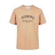 T-shirt met ijsberglogo Iceberg , Brown , Heren