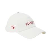 Baseballpet met contrasterend logo Iceberg , Beige , Heren