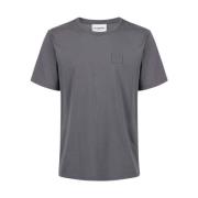 Katoenen T-shirt met logo Iceberg , Gray , Heren