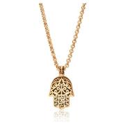 Men's Gold Hamsa Hand Necklace Nialaya , Yellow , Heren