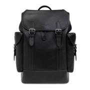 Leren rugzak Hitch Coach , Black , Heren